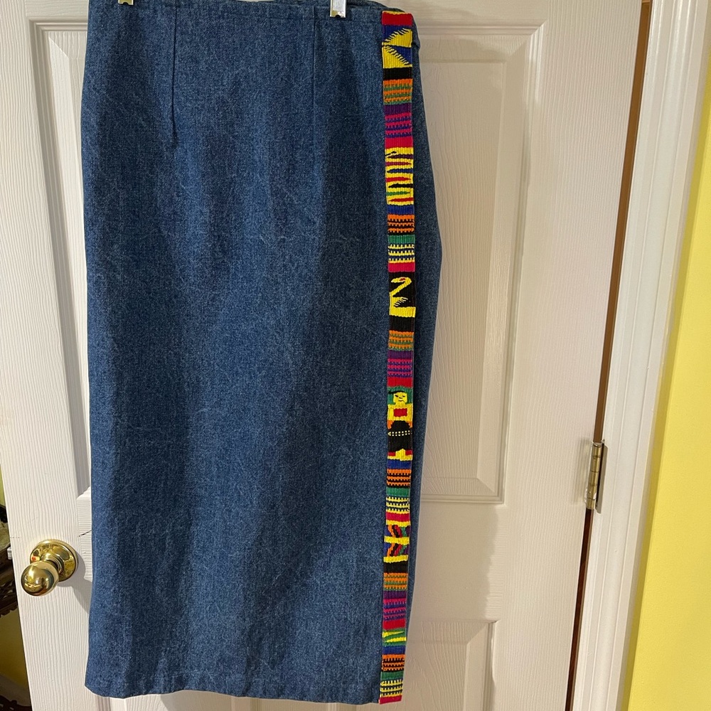 James Halbert‎ embroidered wrap skirt size M/L